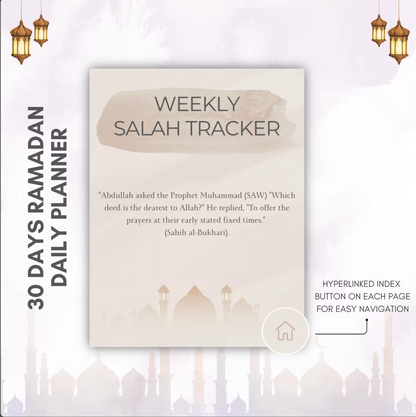 Ramadan Planner 2026, 30 Days Planner, Digital Download Only