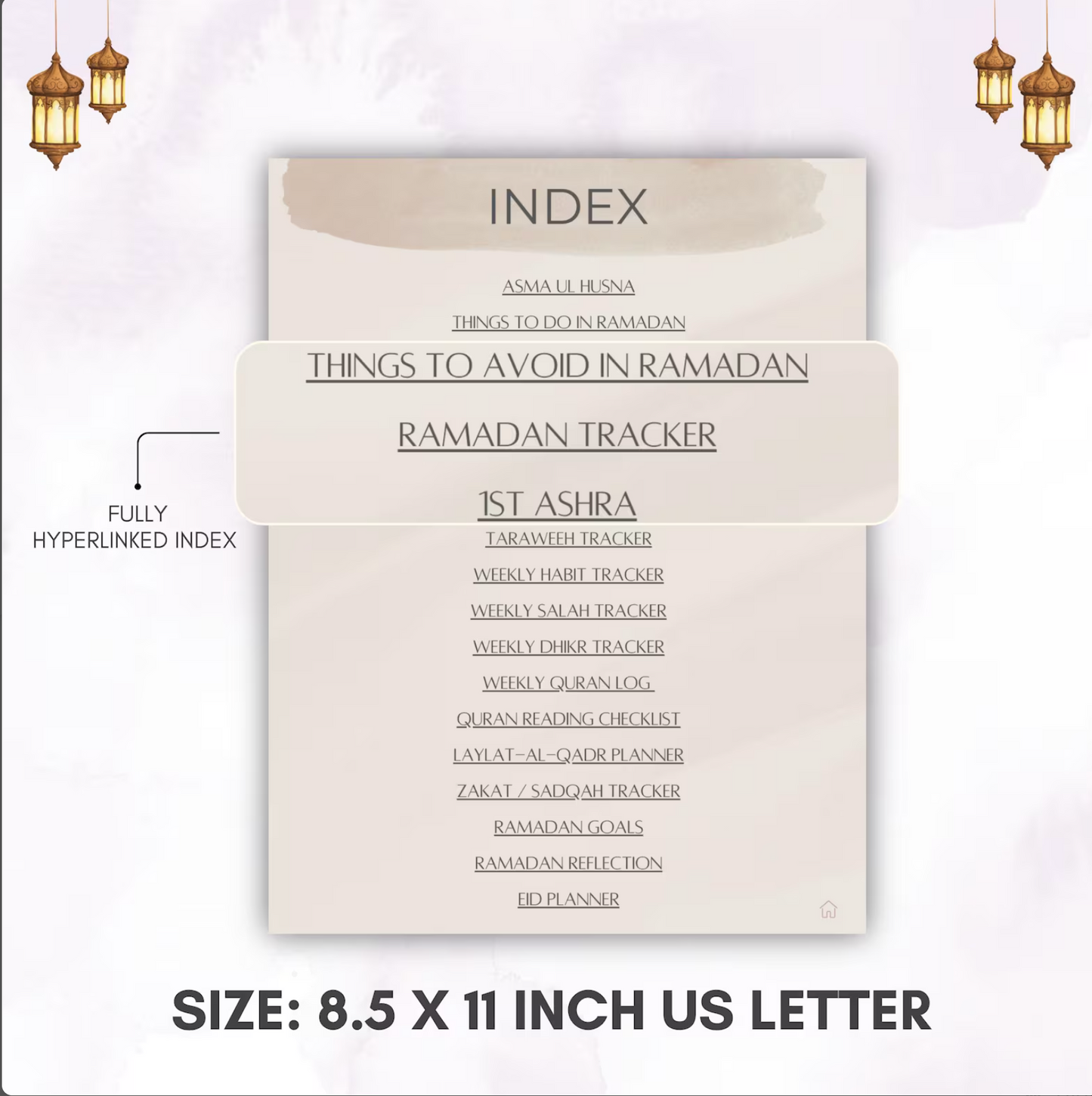 Ramadan Planner 2026, 30 Days Planner, Digital Download Only