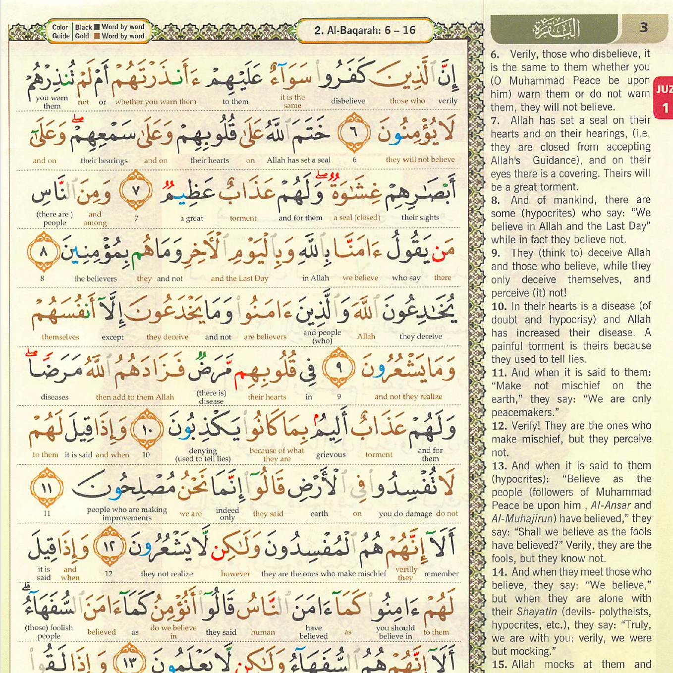 Word-to-Word English Colour-Coded Quran PDF | Instant Digital Download