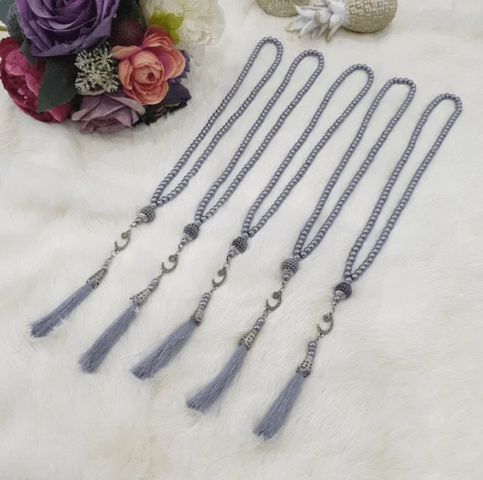  Slate Metallic Grey pearl turkish tasbeeh