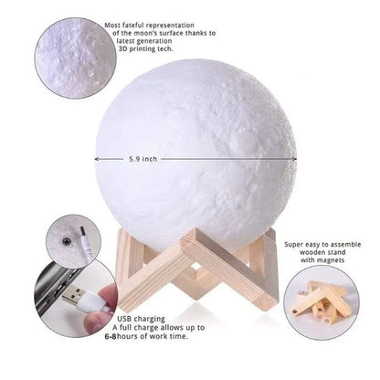 Smart Quran Moon Lamp with Multi-Language Bluetooth Speaker & Remote Control
