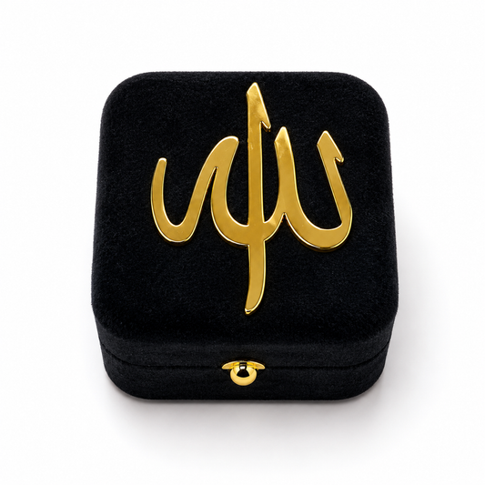 Luxury Black & Gold Tasbih Gift Set | Digital Zikr Counter Gift Box