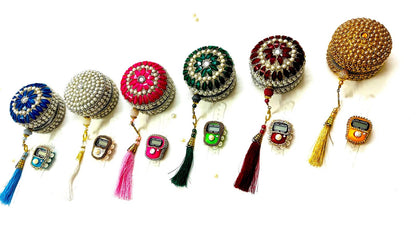 Elegant Islamic Tasbih Gift Set – Handcrafted Prayer Beads with Studded Counter