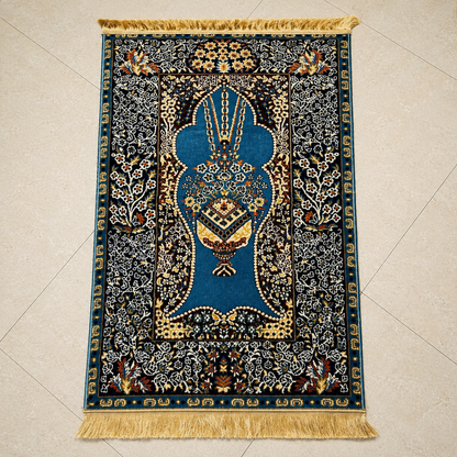 Floral Carpet-Style Janamaz | Luxury Islamic Prayer Rug
