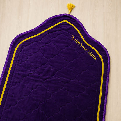 Velvet Prayer Mat |  Janamaz Color Purple