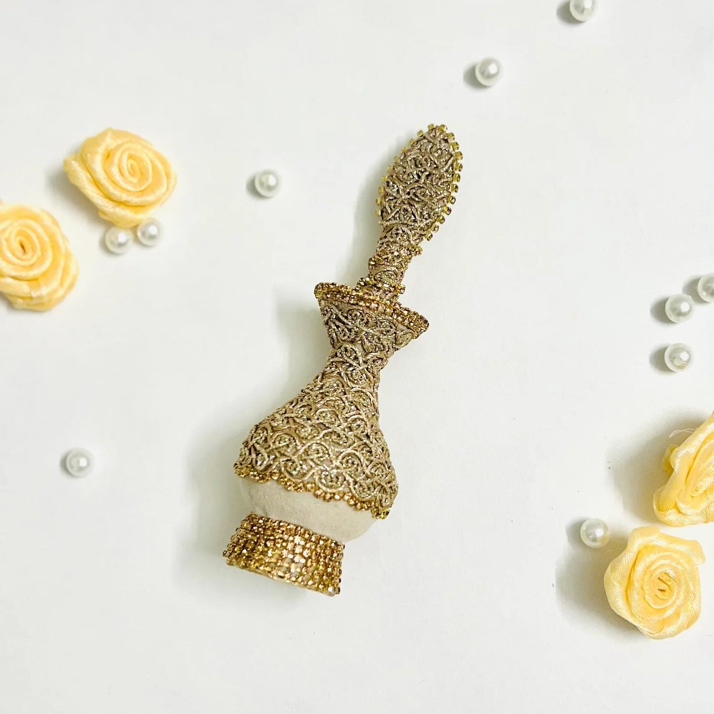 Handcrafted velvet surma dani for decorative and ceremonial use.