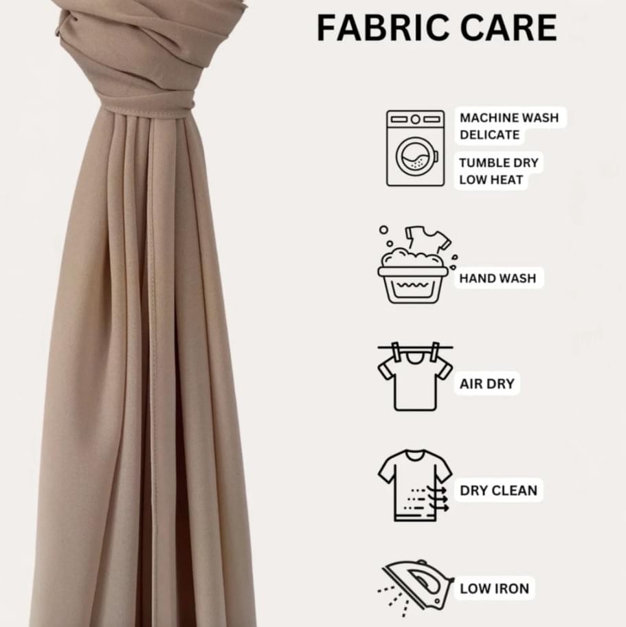 Beige Premium Chiffon Hijab.