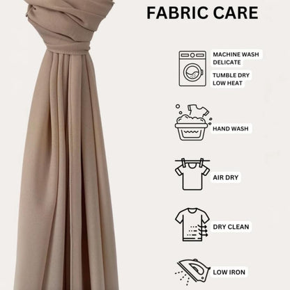 Beige Premium Chiffon Hijab.
