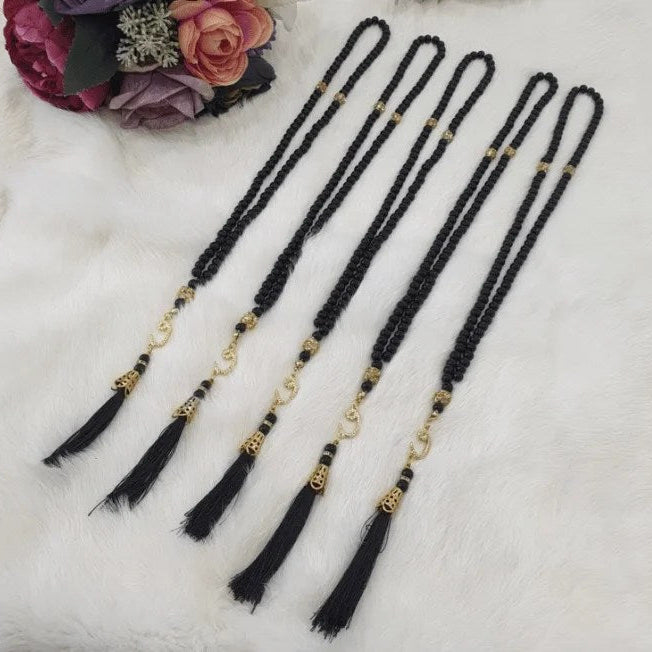 black colour 99-Bead Pearl Tasbeeh perfect for islamic giftings and wedding favors 
