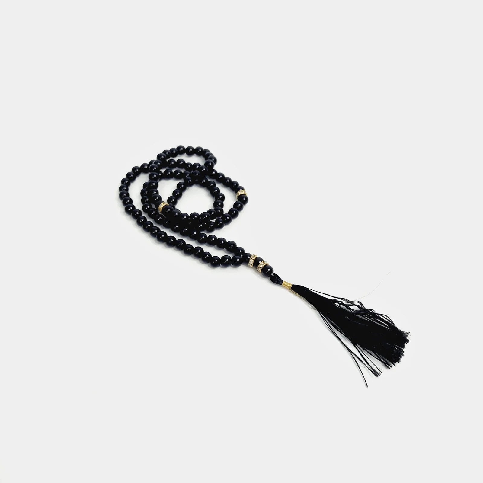 black colour turkish acrylic crystal tasbih 