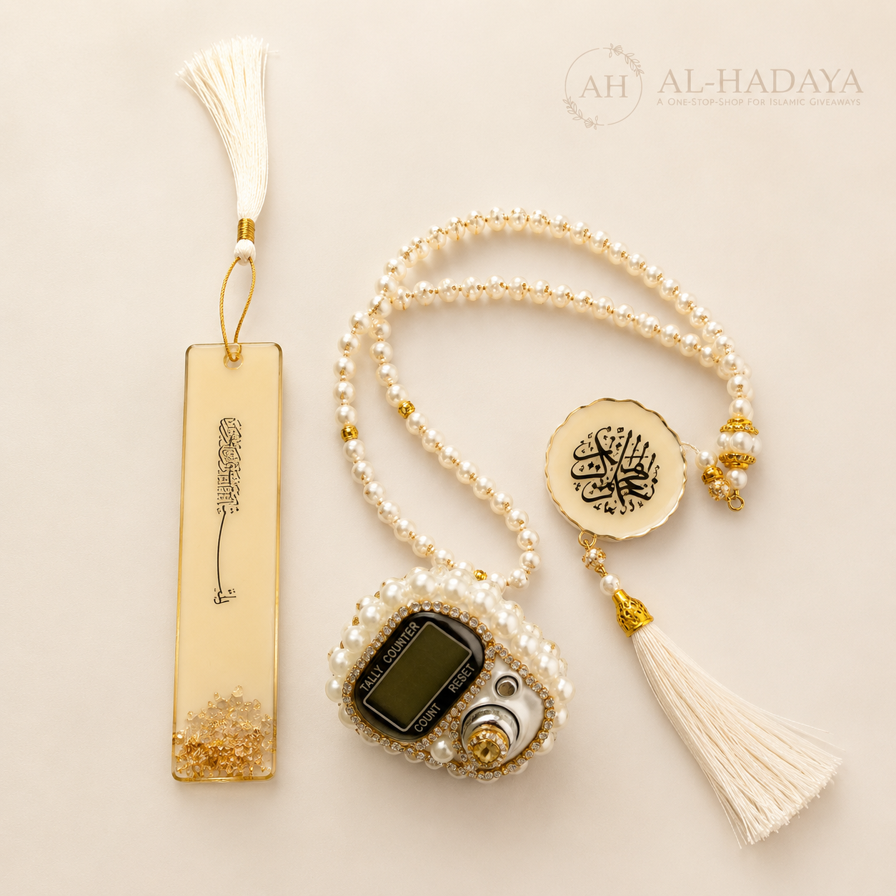 White & Gold Premium Couple Quran Hamper | Personalized Islamic Wedding Gift
