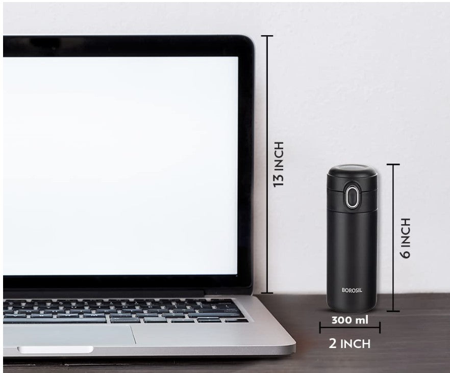 BOROSIL Traveler 300ml Stainless Steel Water Bottle Corporate Gifting