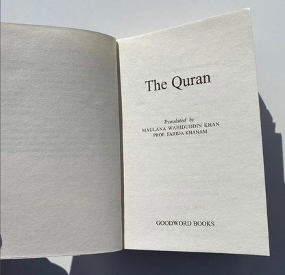 The Quran in English: Pocket Size Paperback, Maulana Wahiduddin Khan Translation