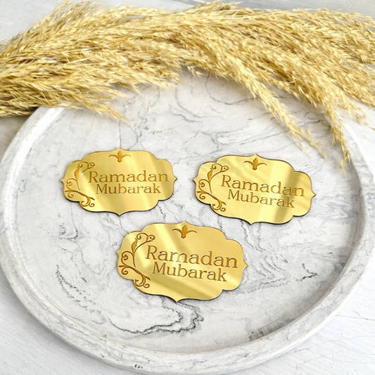 Acrylic Eid Mubarak Tag, Ramadan Mubarak Tags, Eid Mubarak Mirror Label, Ramadan Kareem , Ramadan Decor, Ramadan Tag, Islamic Gift Tag