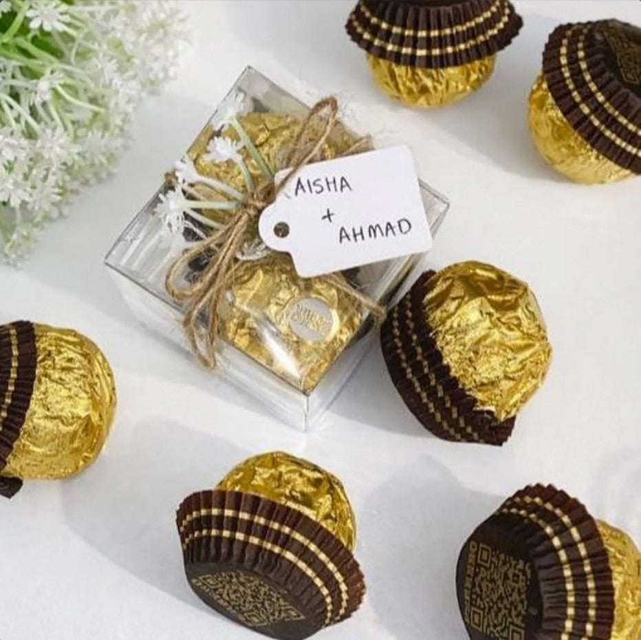 Luxury Personalised Ferrero Rocher Wedding Favours – Elegant Guest Gifts