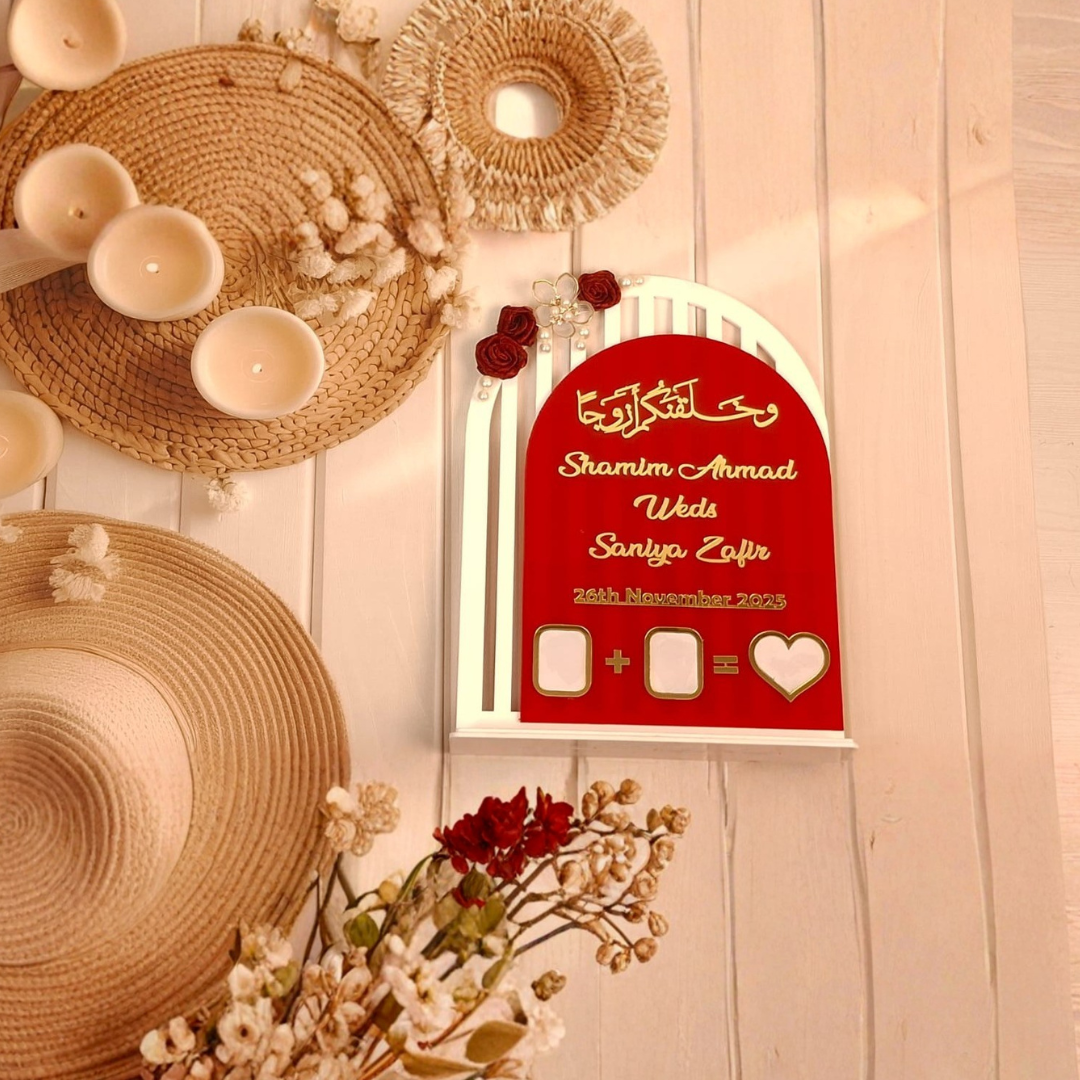 Nikah Thumbprint Frame Custom Wedding Gift | Scarlet & Snow