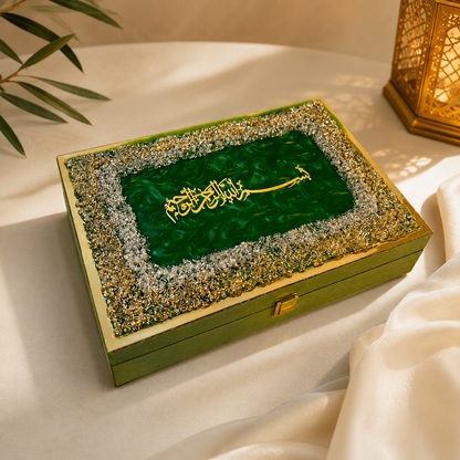 Premium Green Resin Gift Box | Luxury Keepsake Gift Box