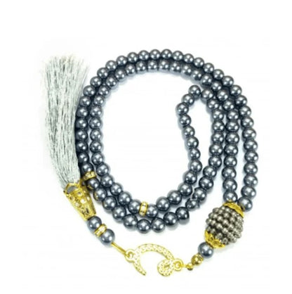 99 pearl beads grey aesthetic prayer beads from Türkiye