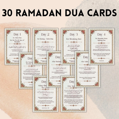 30 Ramadan Dua Cards | Digital Download only 1 PDF file