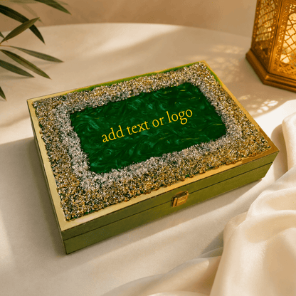 Premium Green Resin Gift Box | Luxury Keepsake Gift Box.