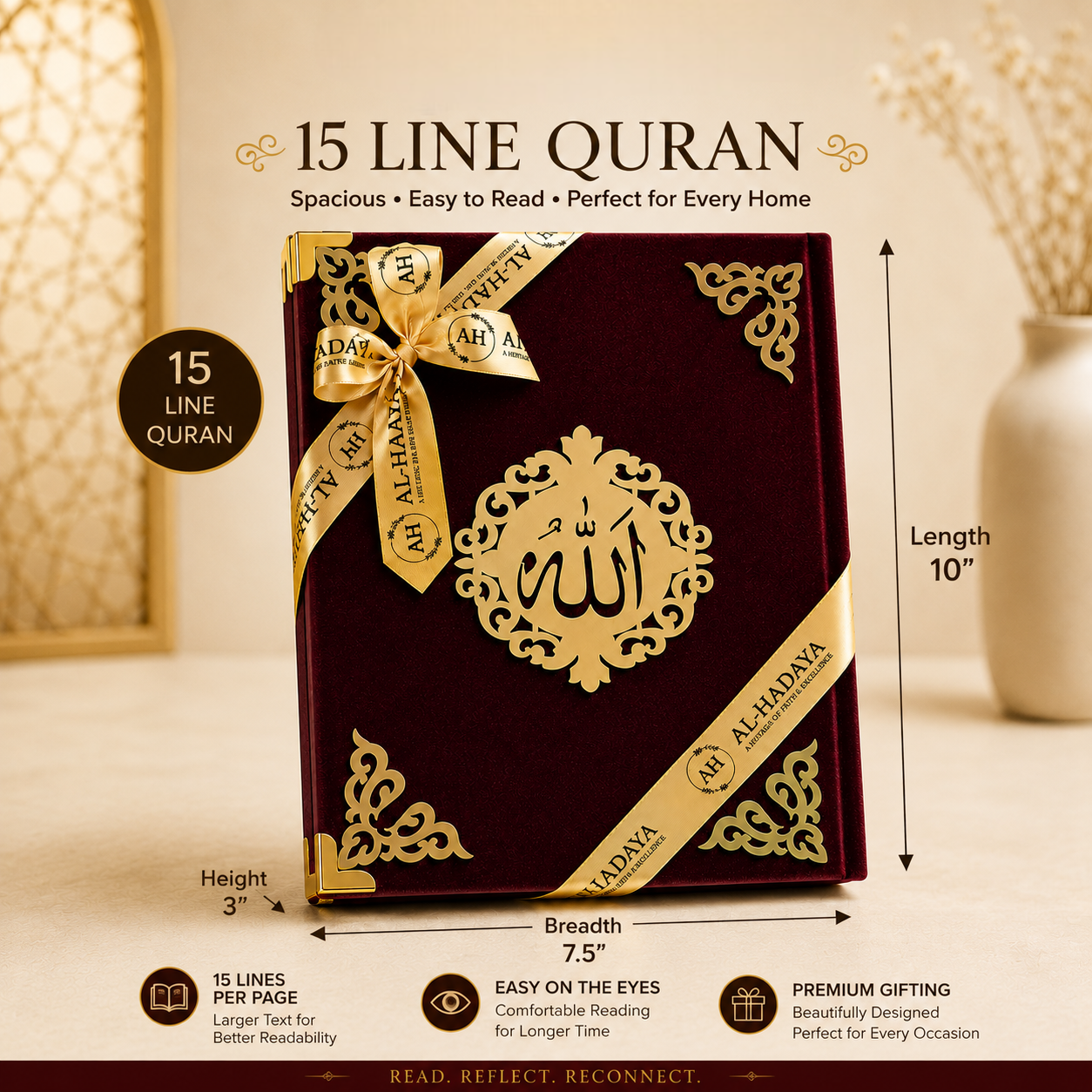 Velvet Arabic Colour-Coded Quran Glossy Pages
