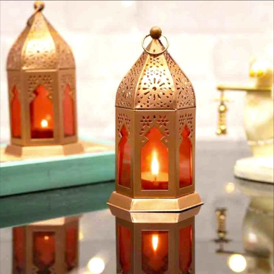 Golden Glow Ramadan Lantern (6" inches)