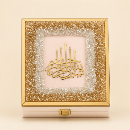 Luxury Misty Rose Velvet Quran Gift Set with Premium Presentation Box