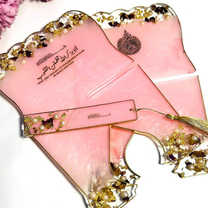 pastel pink resin quran holder or stand 