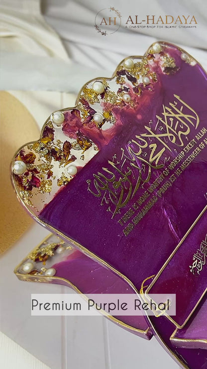 Purple Resin Quran Stand