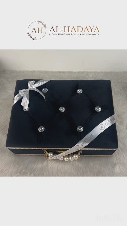 Crystal-Tufted Barkat-e-Jariyah Hampers  Quran Gift Set | Color-BLACK