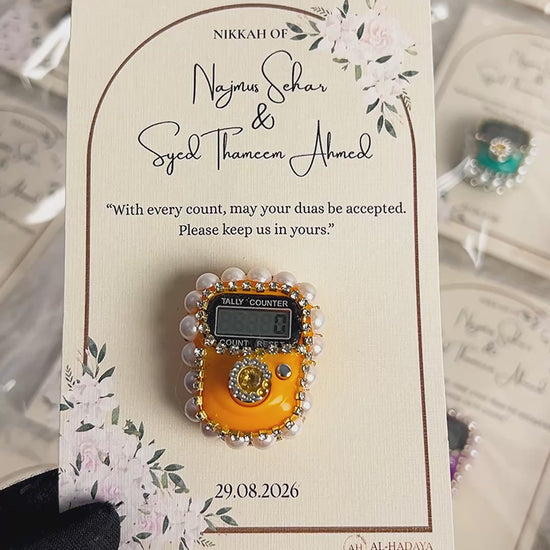 Tasbih Wedding Favors  Studded Digital Counter | Custom Islamic Return Gift | Return Favors.