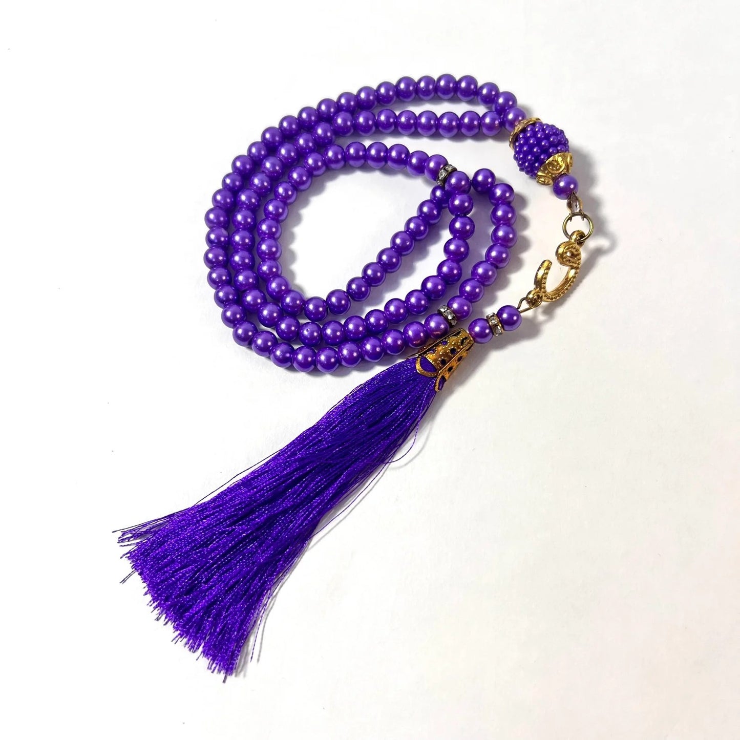 purple crystal tasbeeh 