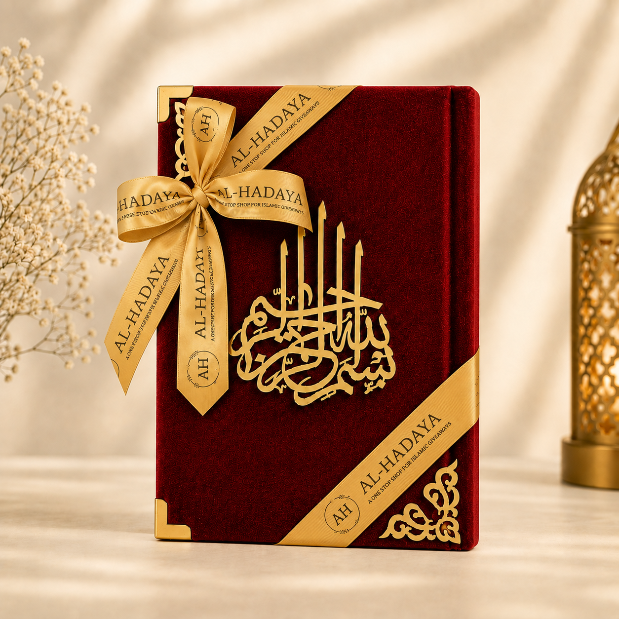 Red Velvet Arabic Colour-Coded Quran Glossy Pages