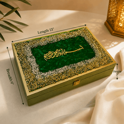 Premium Green Resin Gift Box | Luxury Keepsake Gift Box.