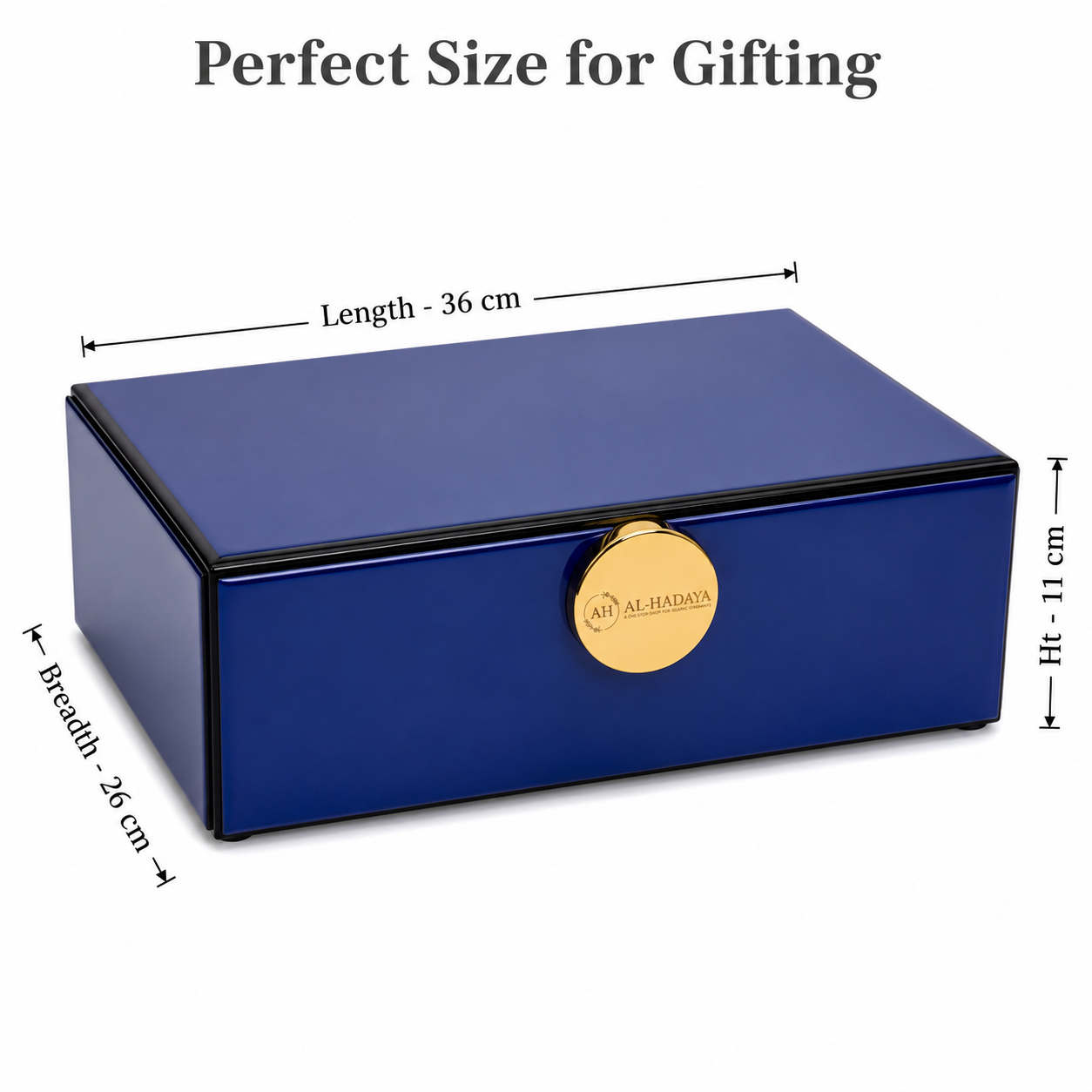 Premium royal blue reusable gift box, luxury gift box for every occasion by AL-HADAYA