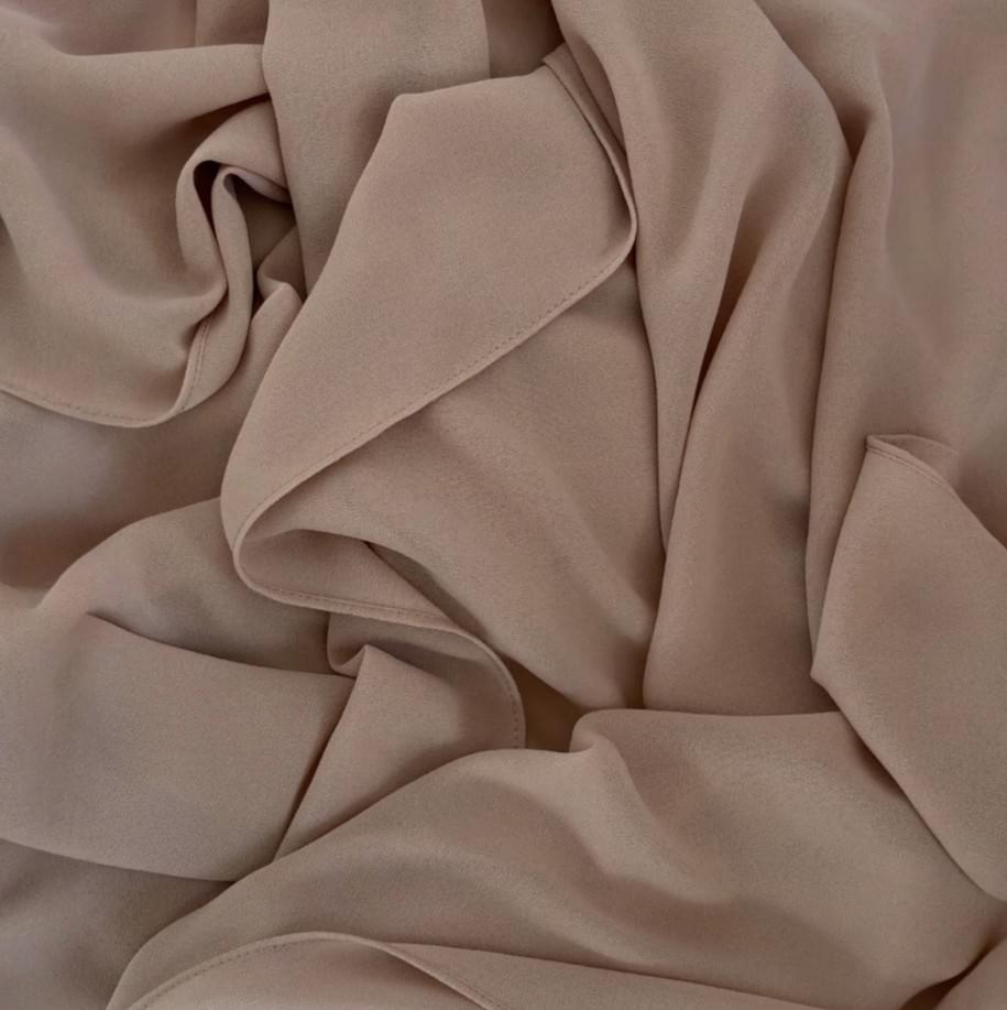 Beige Premium Chiffon Hijab.