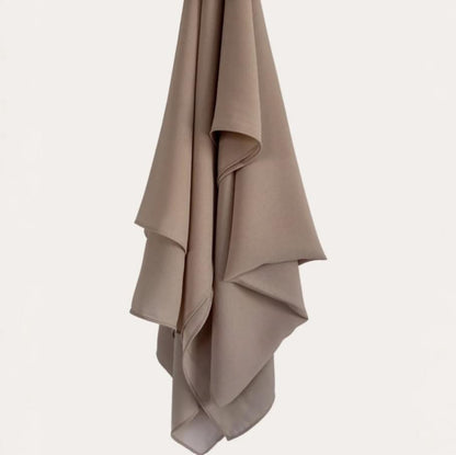 Beige Premium Chiffon Hijab.