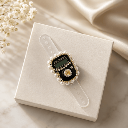 Black Luxe Diamond-Studded Velvet Gift Box.