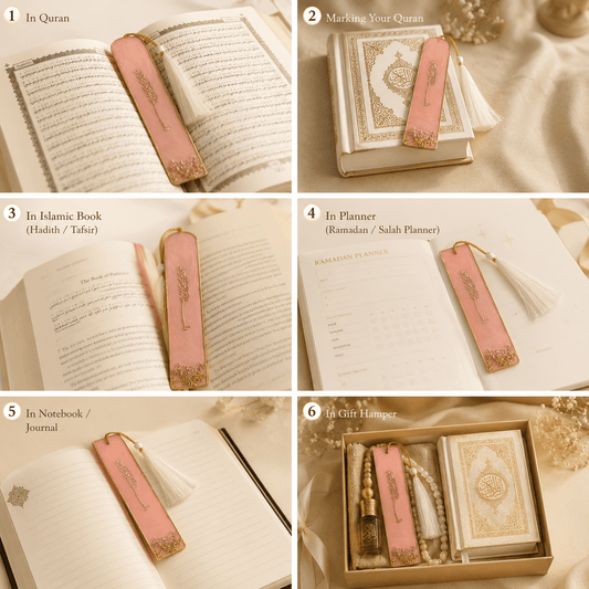 Epoxy Resin Islamic Bookmark ( Quran Nishani )  | Elegant Quran Page Marker.