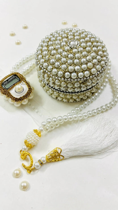 white elegance Islamic Turkish Tasbih Set